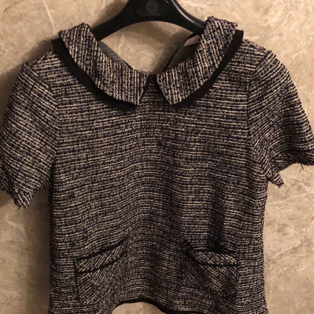 Anthropologie -black and white top